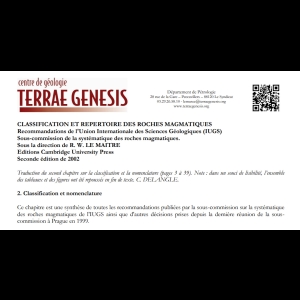 Classification et répertoire des roches magmatiques