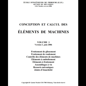 Conception et Calcul des Eléments de Machines