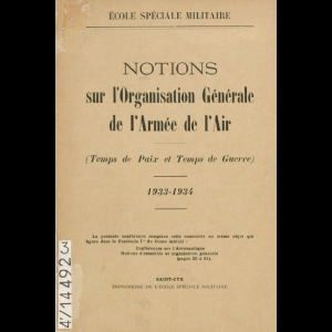 Notions sur l'organisation de l'Armée de l'Air