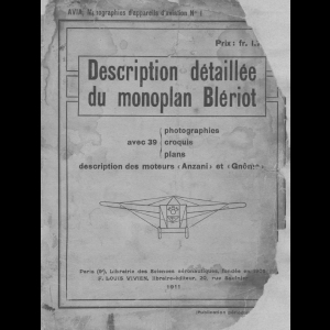 description detaillée du monoplan Blériot