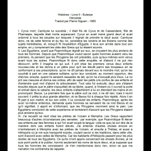Histoires - Livre II - Euterpe (Hérodote et Gizeh)
