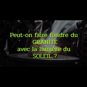 CNRS - Granite fondu par le soleil