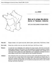 Note sur le sciage des pierres dures à l'époque romaine