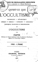 Qu'est-ce que l'occultisme ?