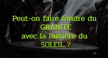 CNRS - Granite fondu par le soleil