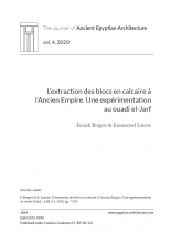 L’extraction des blocs en calcaire à l’Ancien Empire - Une expérimentation au ouadi el-Jarf